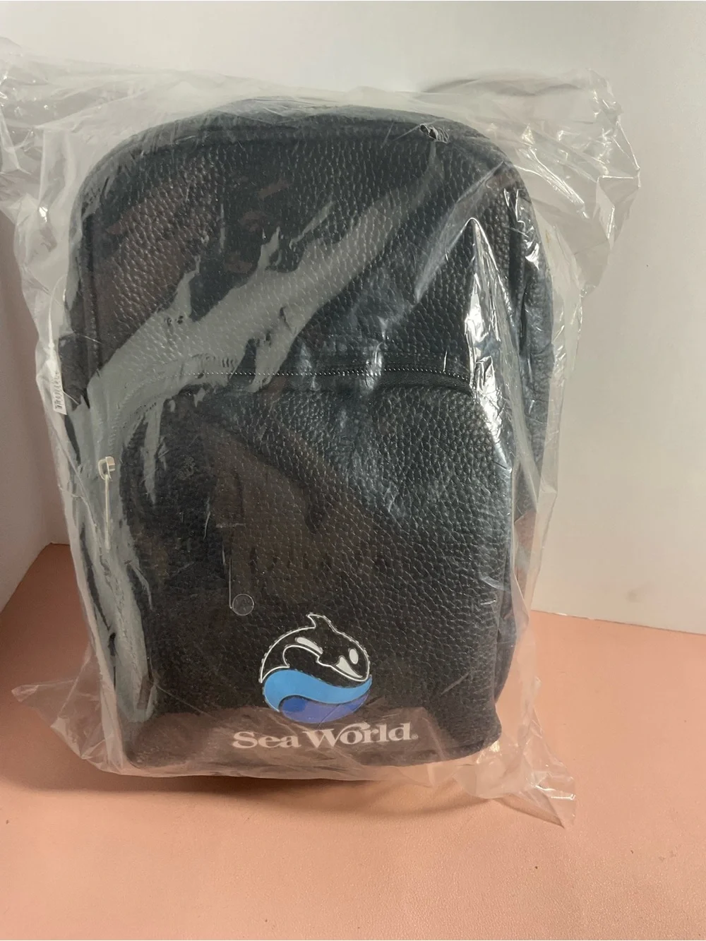Black Leather-like Sea World Backpack